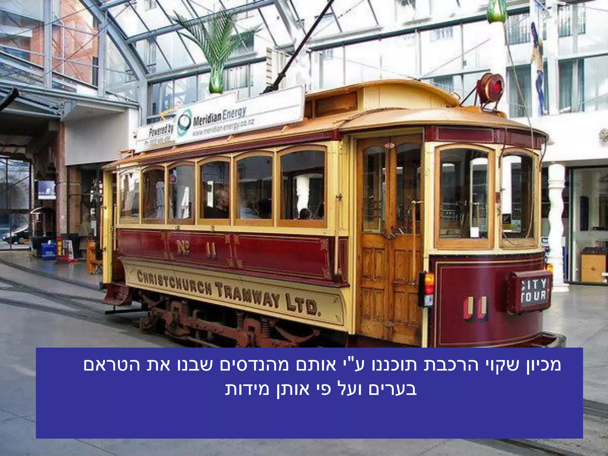 ‫מכיון שקוי הרכבת תוכננו ע"י אותם מהנדסים שבנו את הטראם‬
              ‫בערים ועל פי אותן מידות‬
 