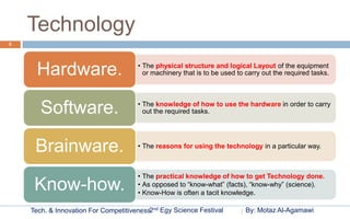 Technology
5




                                      • The physical structure and logical Layout of the equipment
      ...