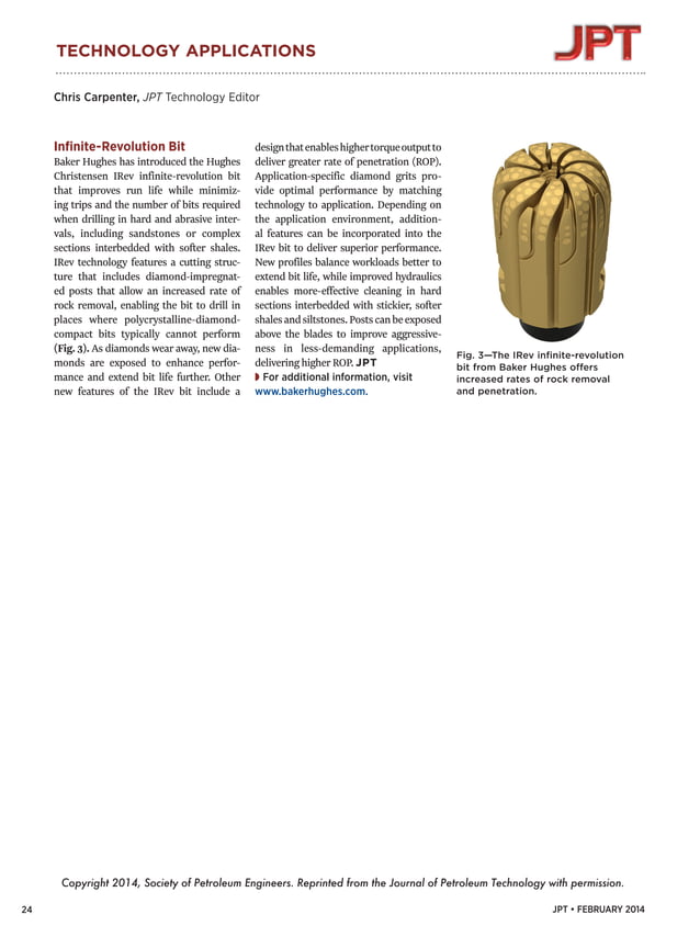 Baker Hughes introduces the Hughes Christensen IRev infiniterevolution