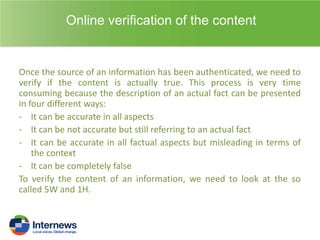 Falsification of the Content

 