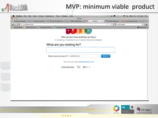 MVP:	
  minimum	
  viable	
  	
  product
                                       	
  
 