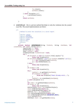 Accessibility Testing using Axe | PDF