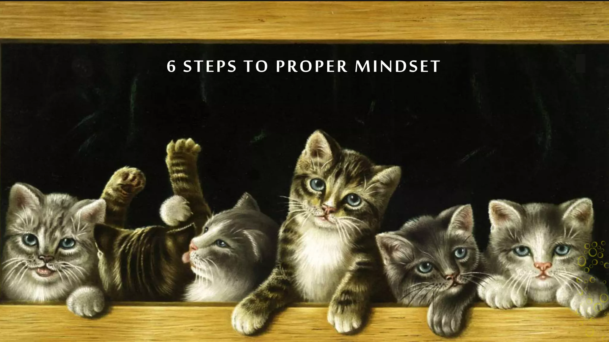 6 STEPS TO PROPER MINDSET
 