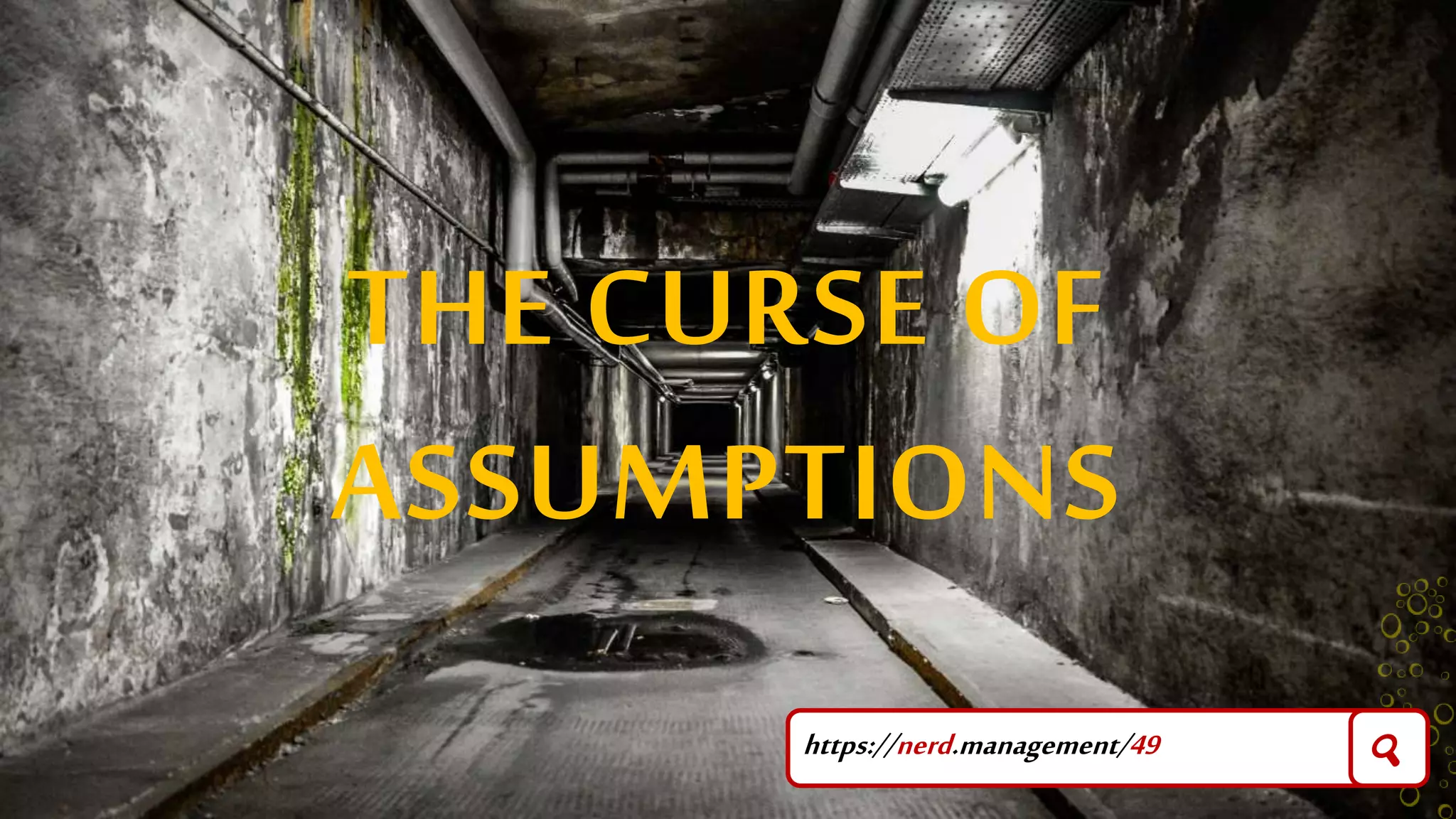 THE CURSE OF
ASSUMPTIONS
https://nerd.management/49 🔍
 