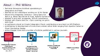 • Technical Enterprise Architect specializing in
Integration and PaaS.
• Started out as a developer working on UI for Rada...