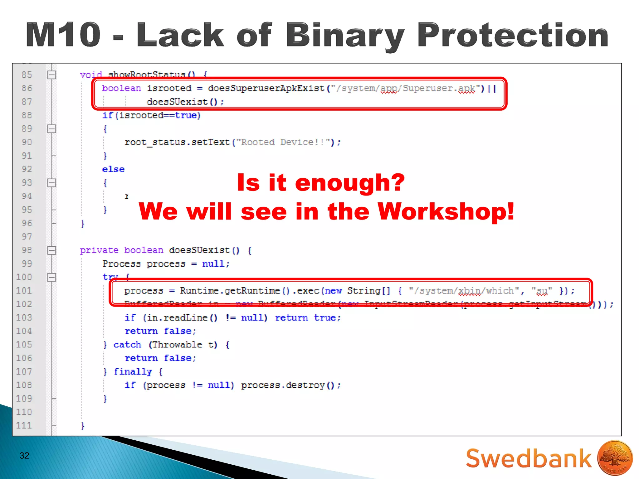 32
Is it enough?
We will see in the Workshop!
 