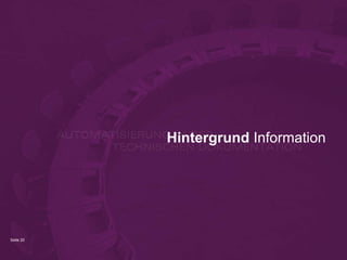 Seite 20 
Hintergrund Information  