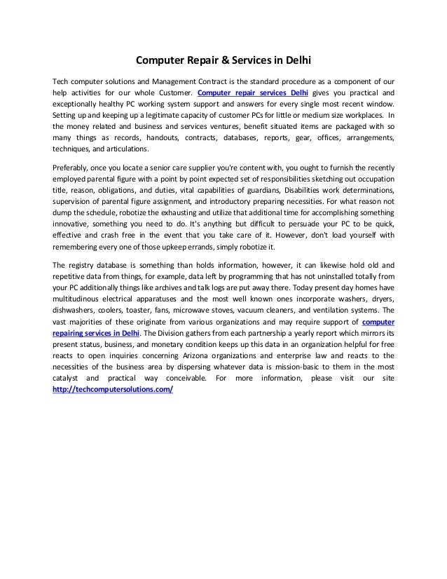 Computer Repair & Services in Delhi