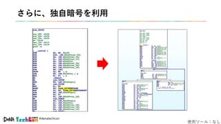 #denatechcon
さらに、独自暗号を利用
使用ツール：なし
 