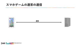 #denatechcon
スマホゲームの通常の通信
通信
 