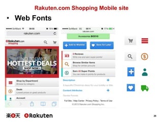 Rakuten.com Shopping Mobile site

• Web Fonts

26

 