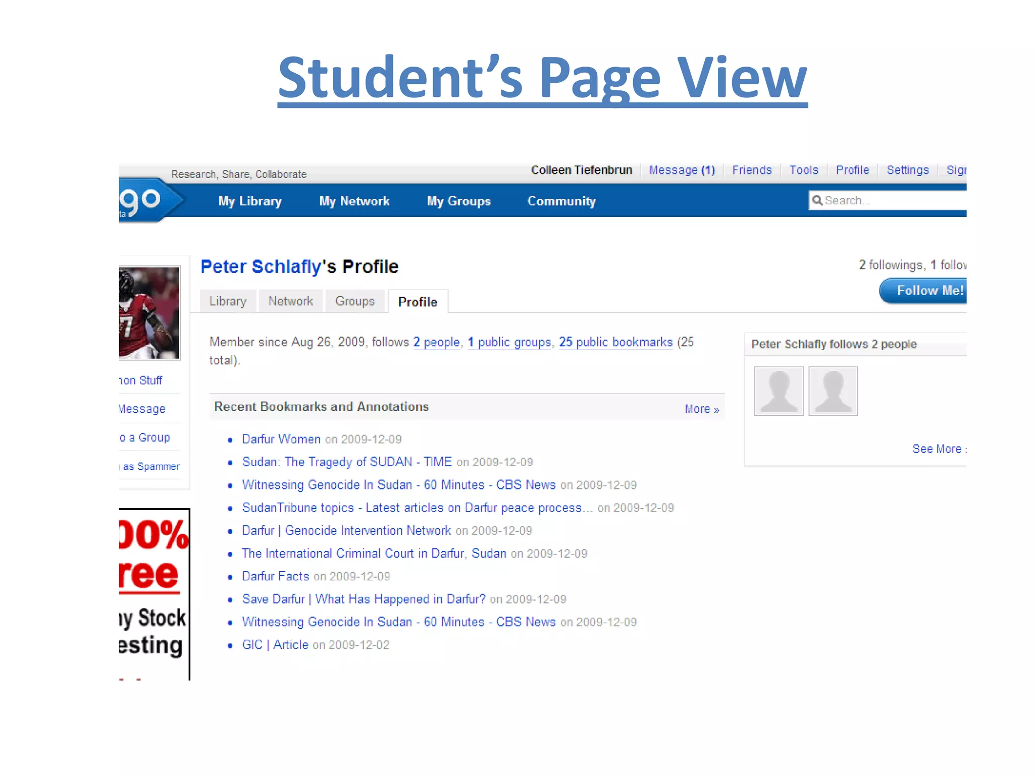 Encourage students to share resources.