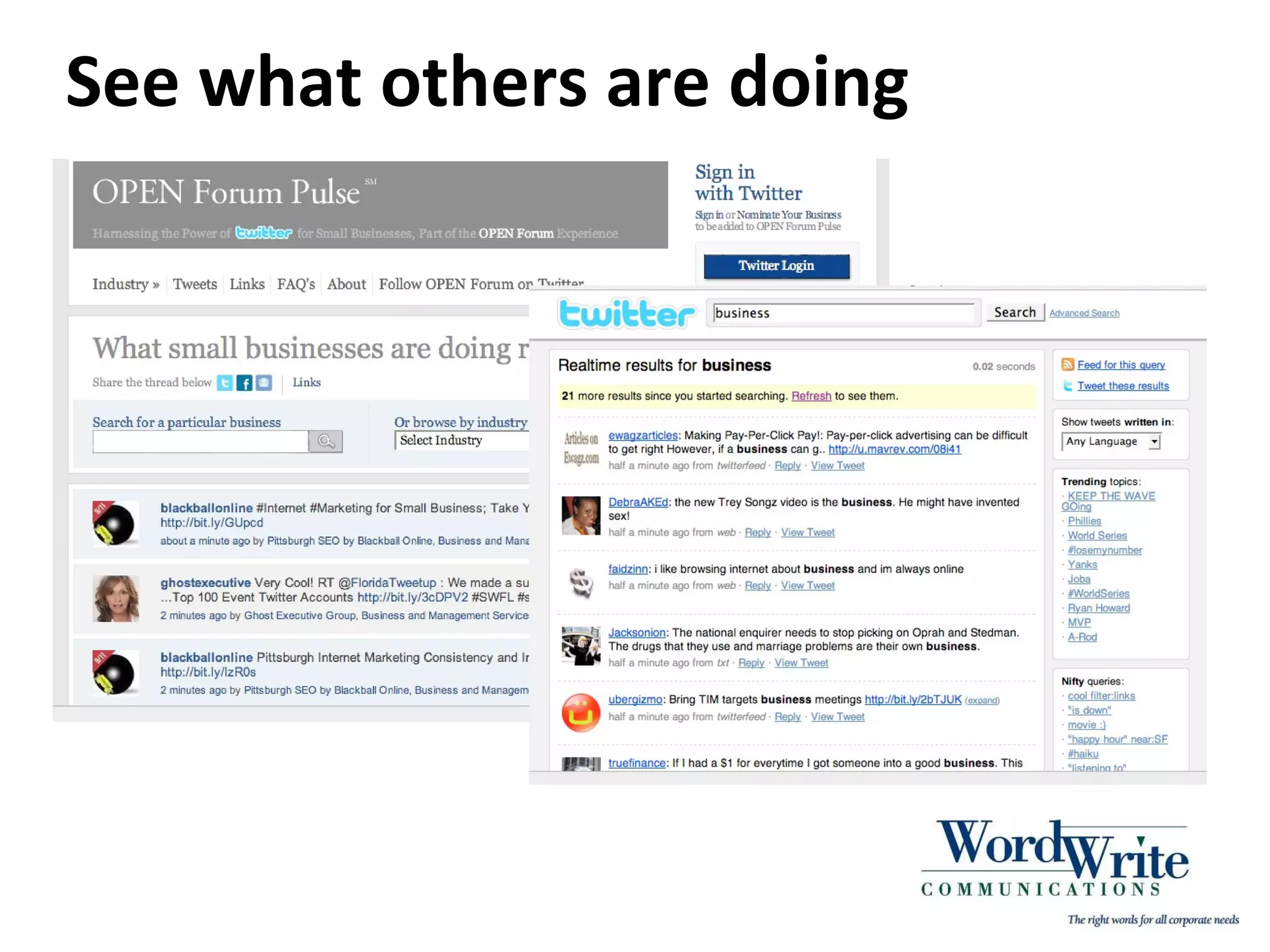 See what others are doing