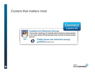 Content that matters most
 