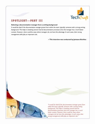 TechCraft - India's leading eNewsletter on Technical Writing (February 2009, Volume 40)