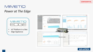 20
Data Logger 1
CONFIDENTIAL
Power at The Edge
• IoT Platform in a Box
• Edge Appliance
 