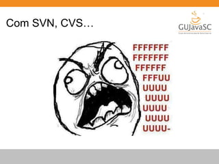Com SVN, CVS… 
 