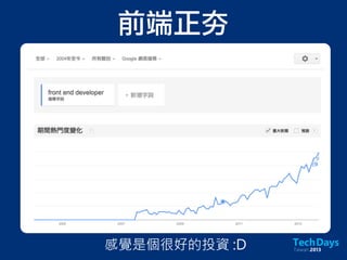 前端正夯
感覺是個很好的投資 :D
 