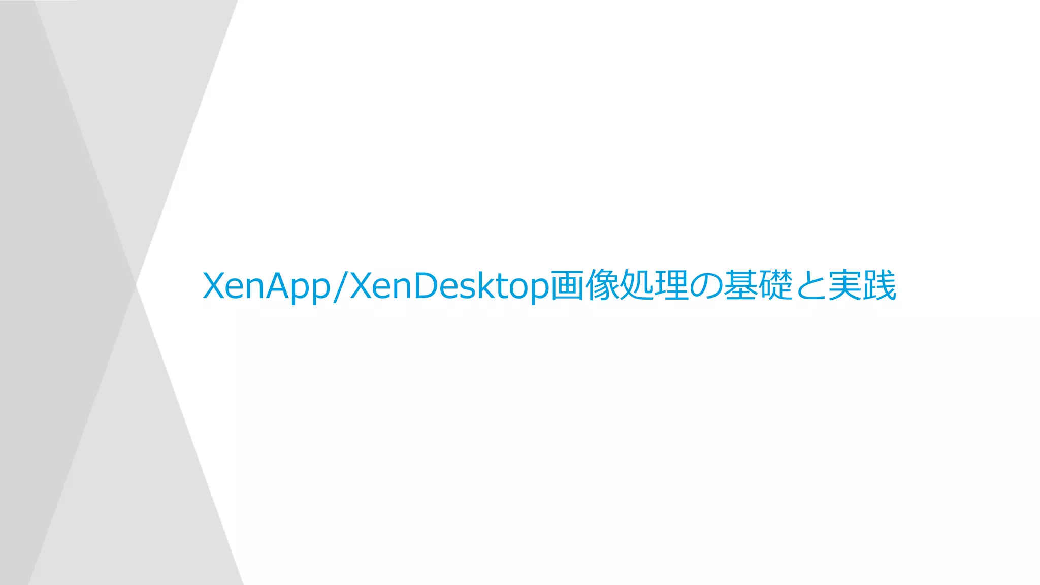 XenApp/XenDesktop画像処理の基礎と実践
 