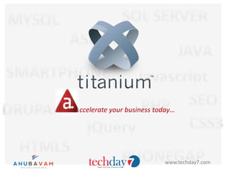 ccelerate your business today…




                          www.techday7.com
 