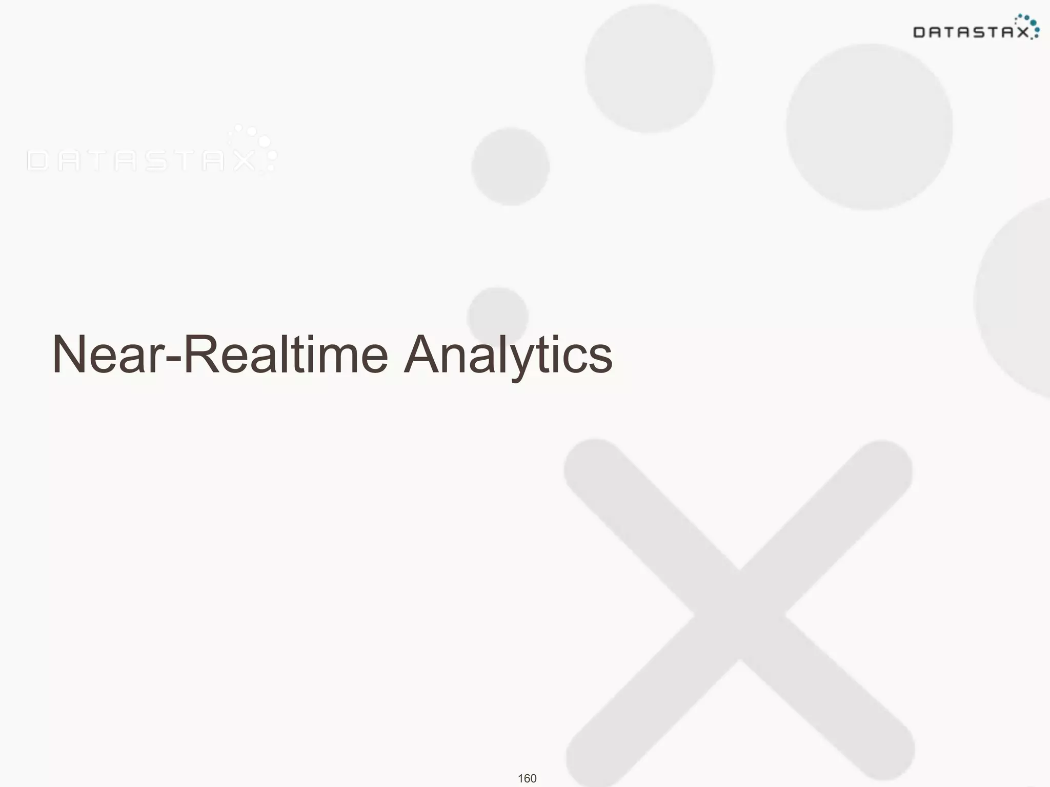 Near-Realtime Analytics 
160 
 
