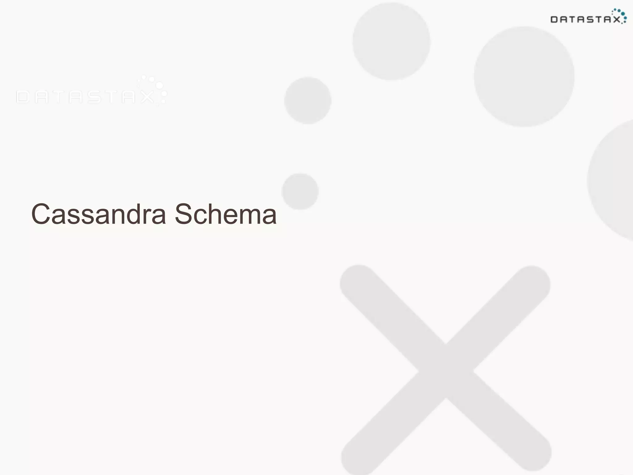 Cassandra Schema 
 