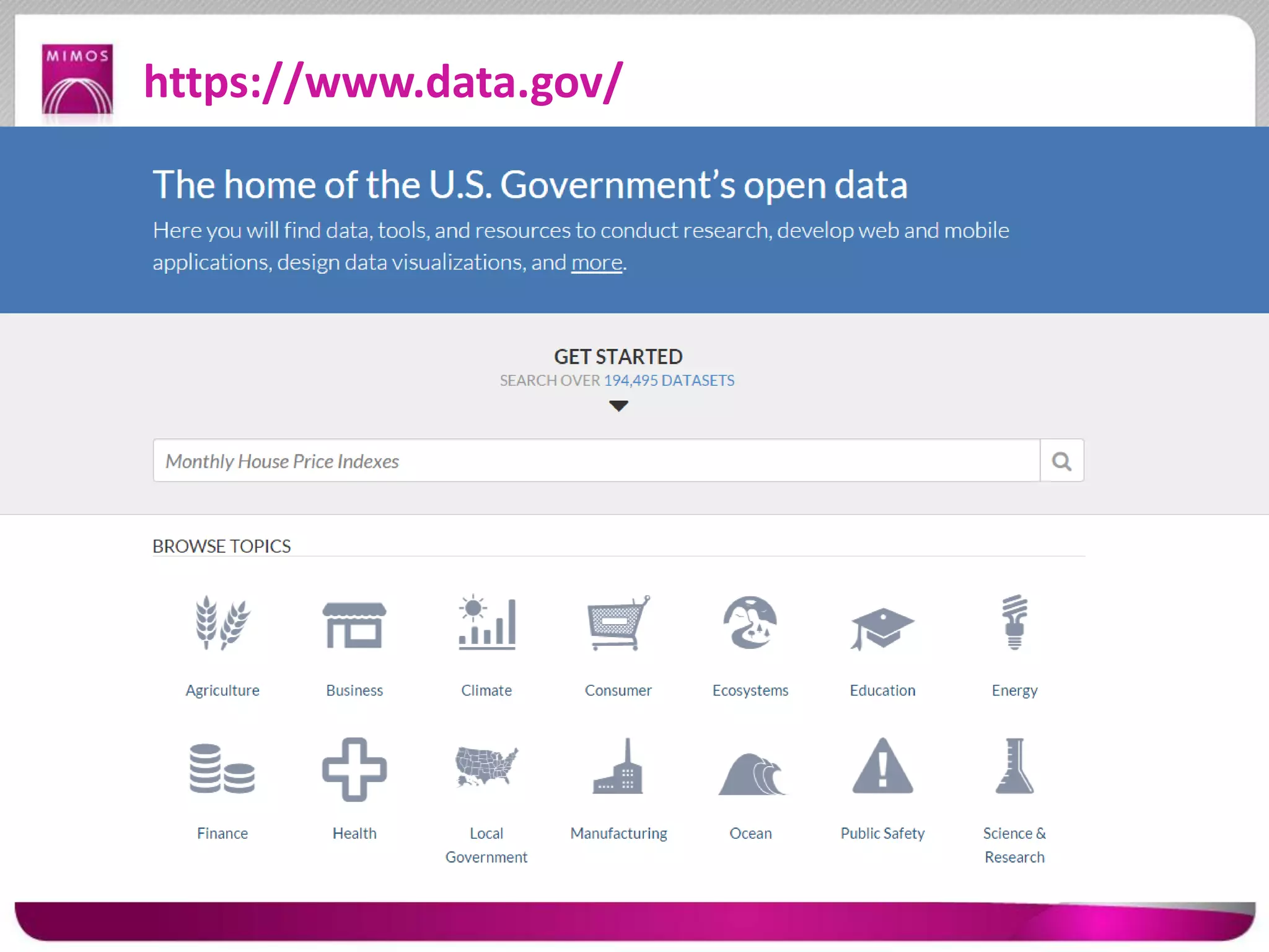https://www.data.gov/
 