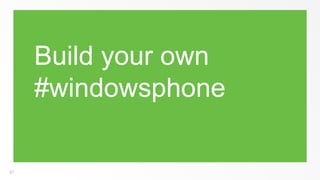 Build your own
     #windowsphone

37
 