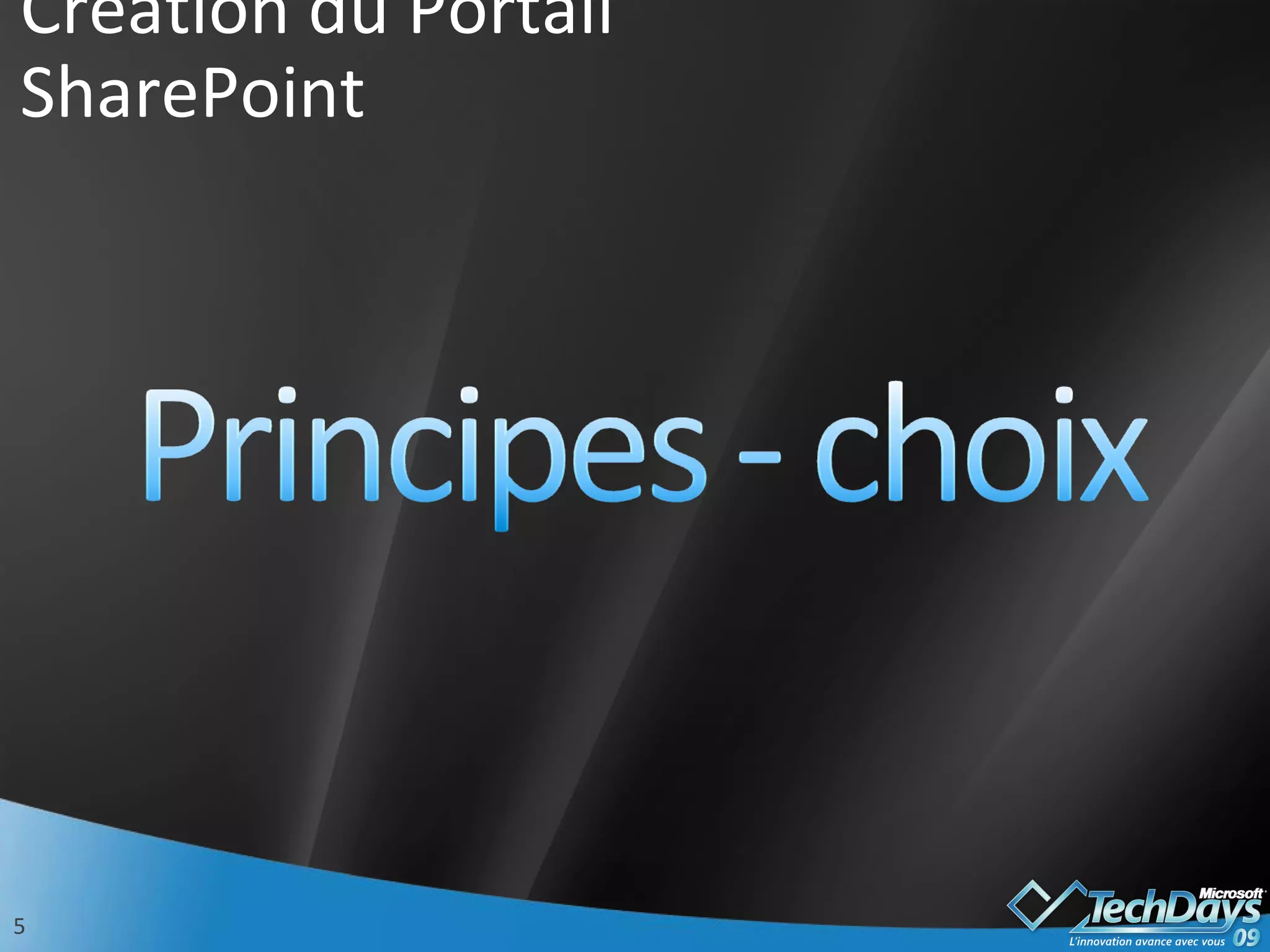 Création du Portail SharePoint 