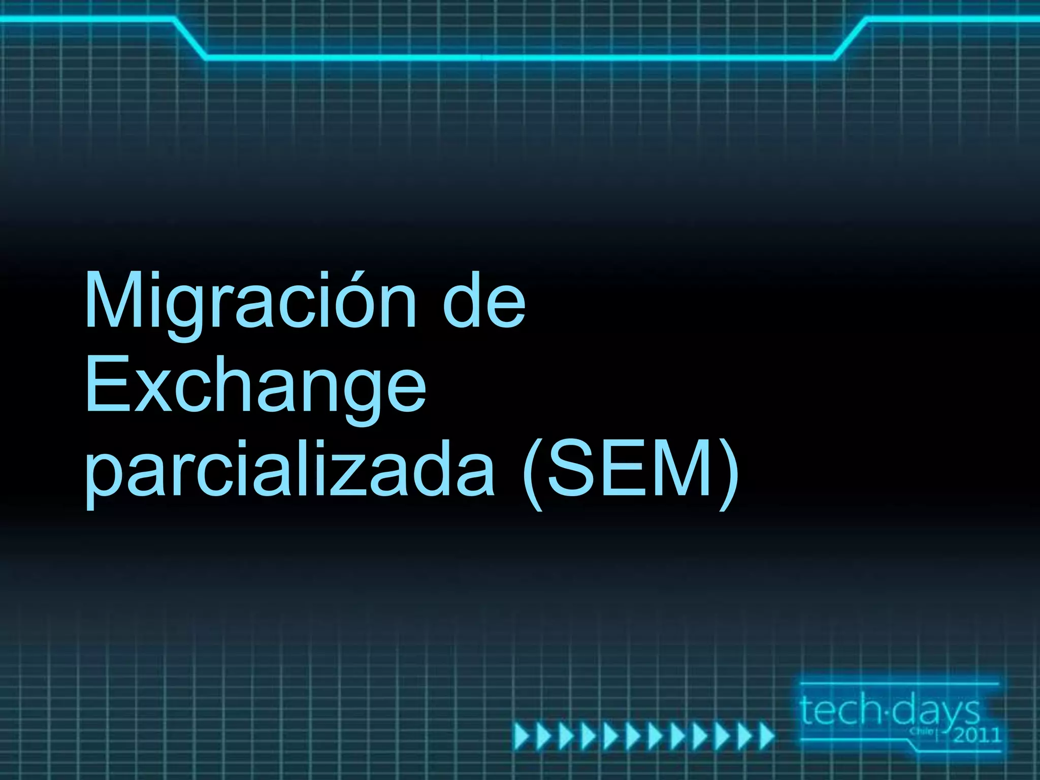 Migración de
Exchange
parcializada (SEM)
 
