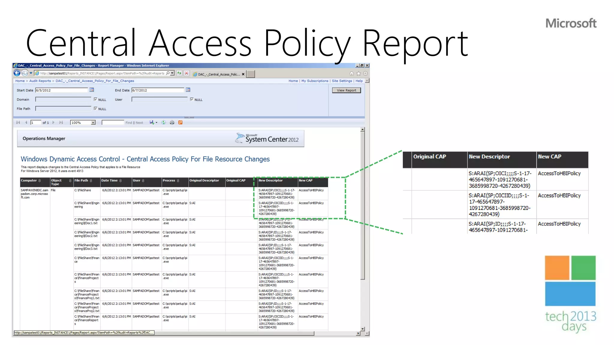 Central Access Policy Report
 