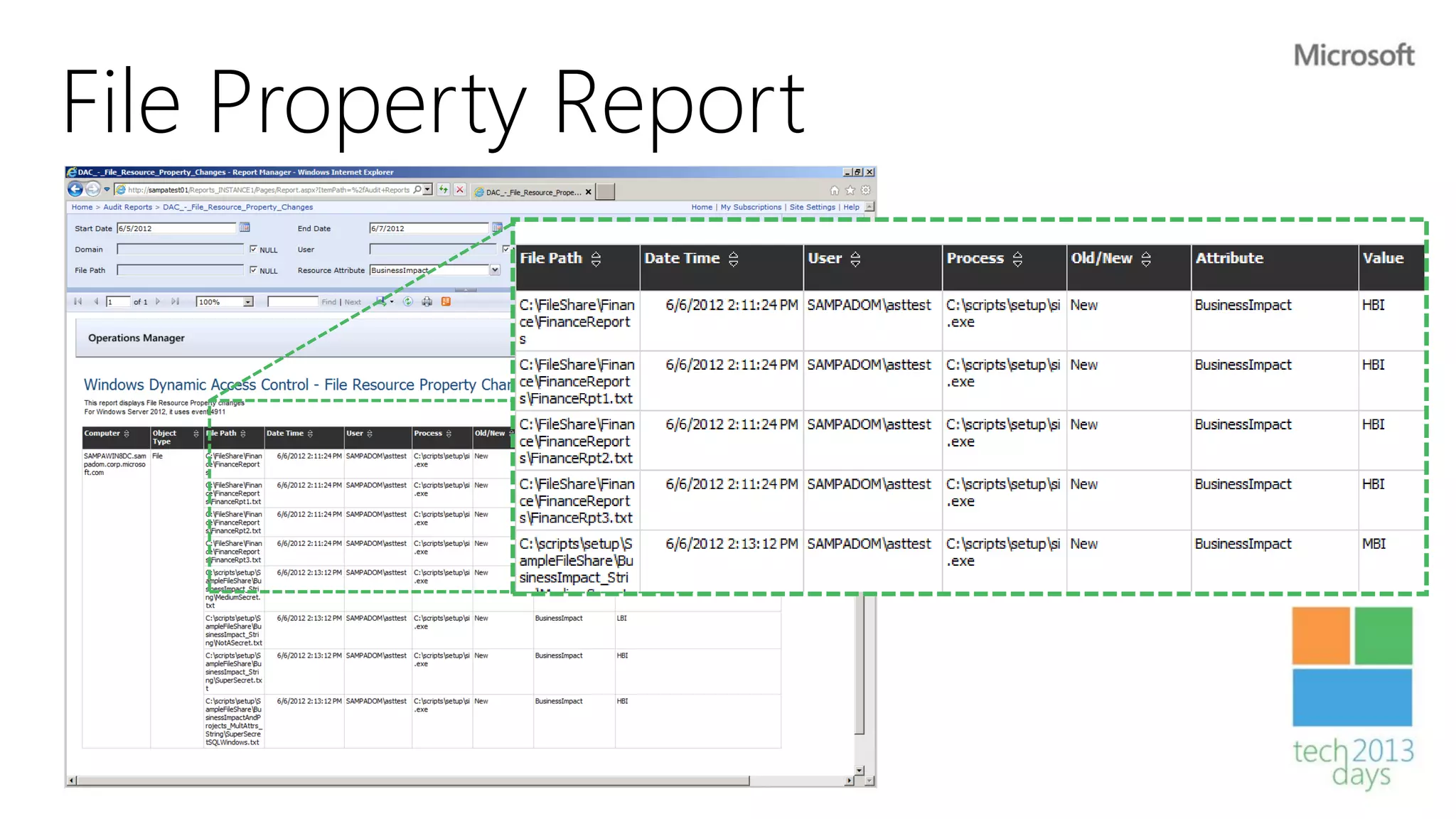 File Property Report
 
