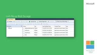 Lock file op Blob Storage
 