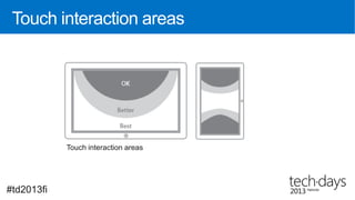 Touch interaction areas




            Touch interaction areas




#td2013fi
 