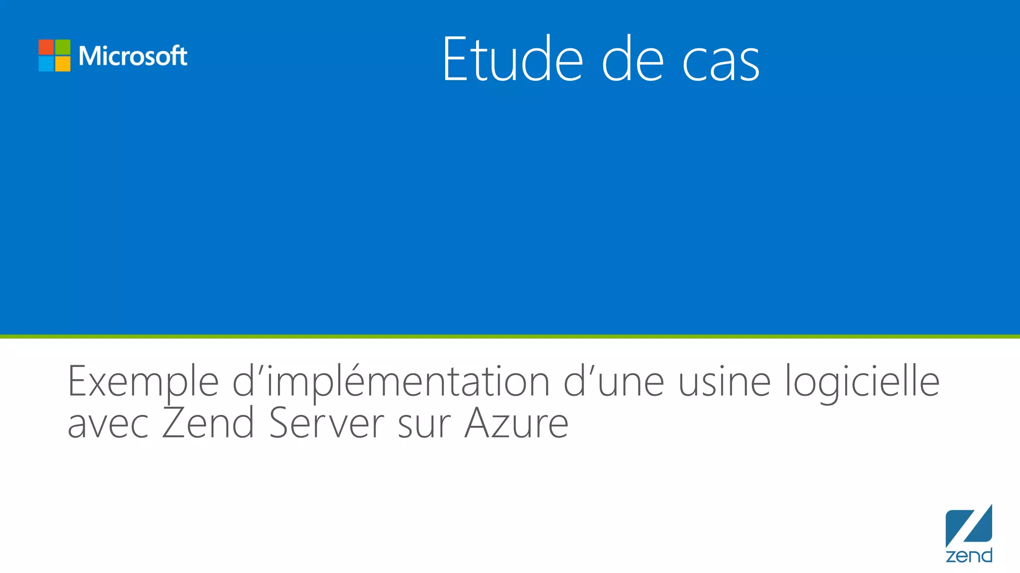 Exemple d’implémentation d’une usine logicielle avec Zend Server sur Azure