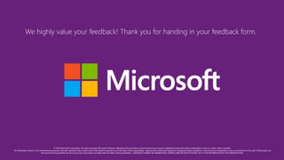 We highly value your feedback! Thank you for handing in your feedback form.
 