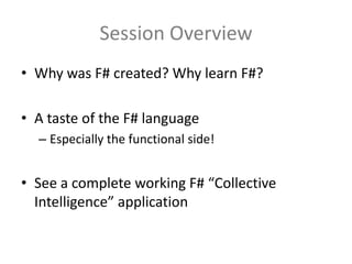 Tech Days Paris Intoduction F# and Collective Intelligence