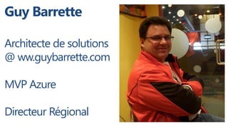 Guy Barrette

Architecte de solutions
@ ww.guybarrette.com

MVP Azure

Directeur Régional
 