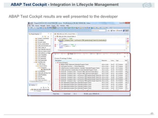 ABAP Test Cockpit in action with Doctor ZedGe and abap2xlsx | PPTX