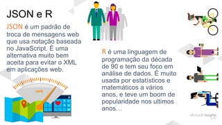 JSON e R
JSON
R
web
 