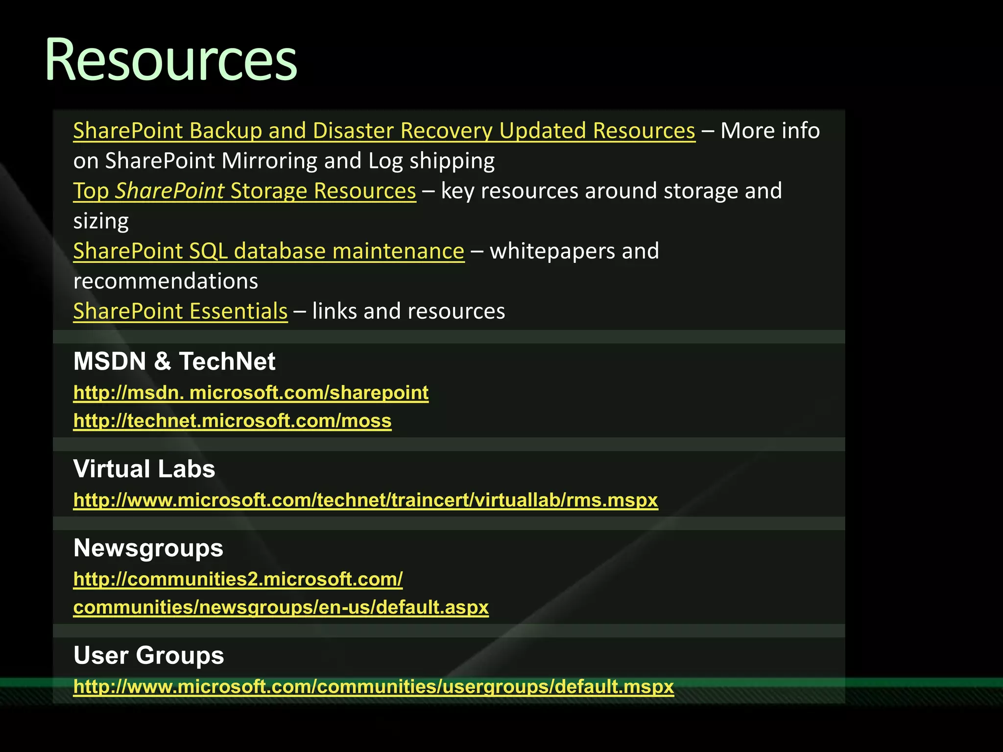 Resources