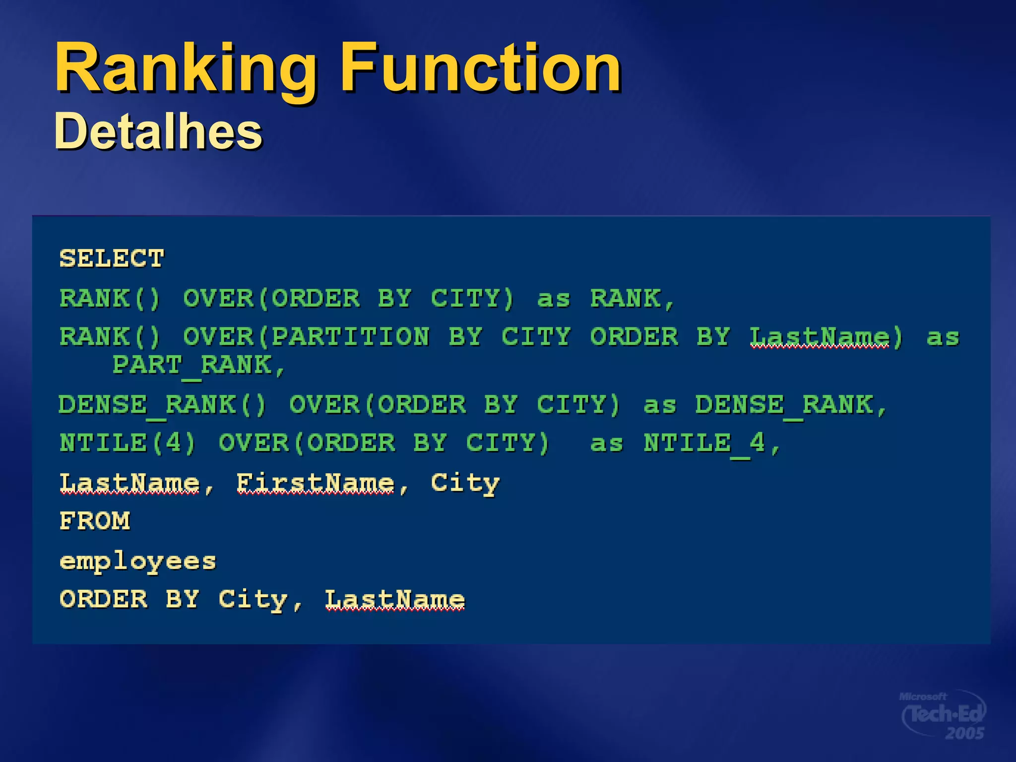 Ranking FunctionRanking Function
DetalhesDetalhes
 