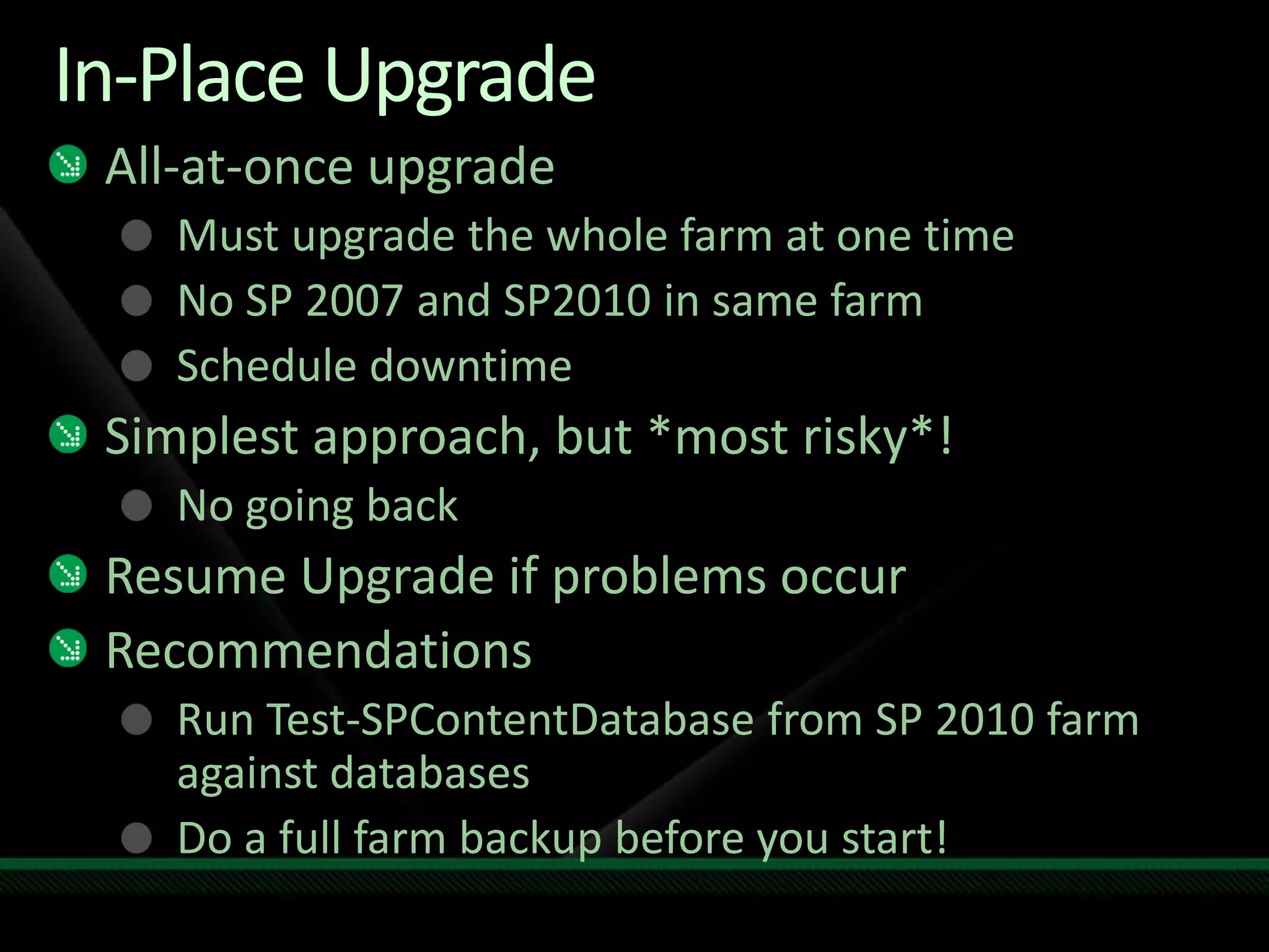 Upgrade Cycle: Prepare