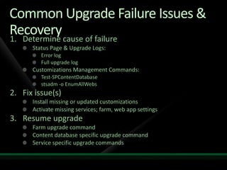 64 bit SQL Server 2008Why Upgrade?Engine optimizationsFILESTREAM support for Remote Blob Storage (RBS)Why Enterprise?Backup compression (faster and smaller)High Availability Mirroring enhancements with built in support in SharePoint 2010!Transparent database encryption