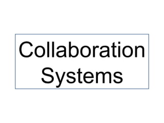 Collaboration
Systems
 