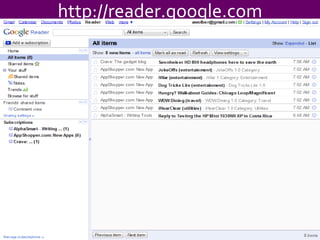 http://reader.google.com 