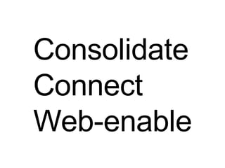Consolidate Connect Web-enable 