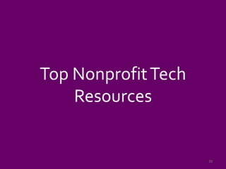 Top Nonprofit Tech Resources10