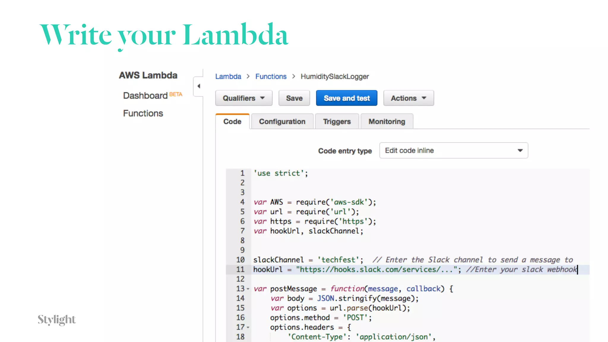 Write your Lambda
25
 