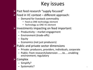 Feed Investment Study: Summary